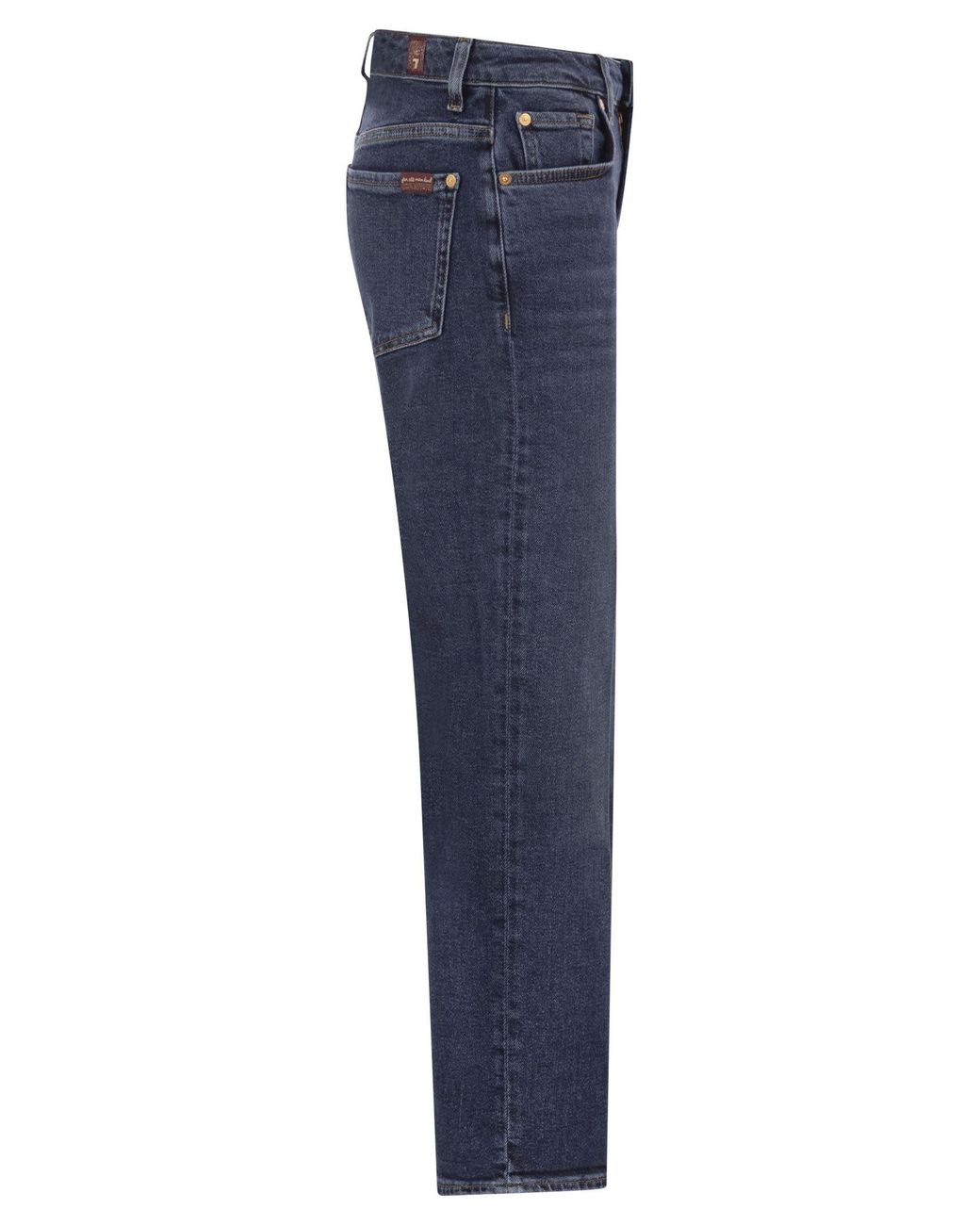 7 For All Mankind Blue Calie Straight Ankle Jeans