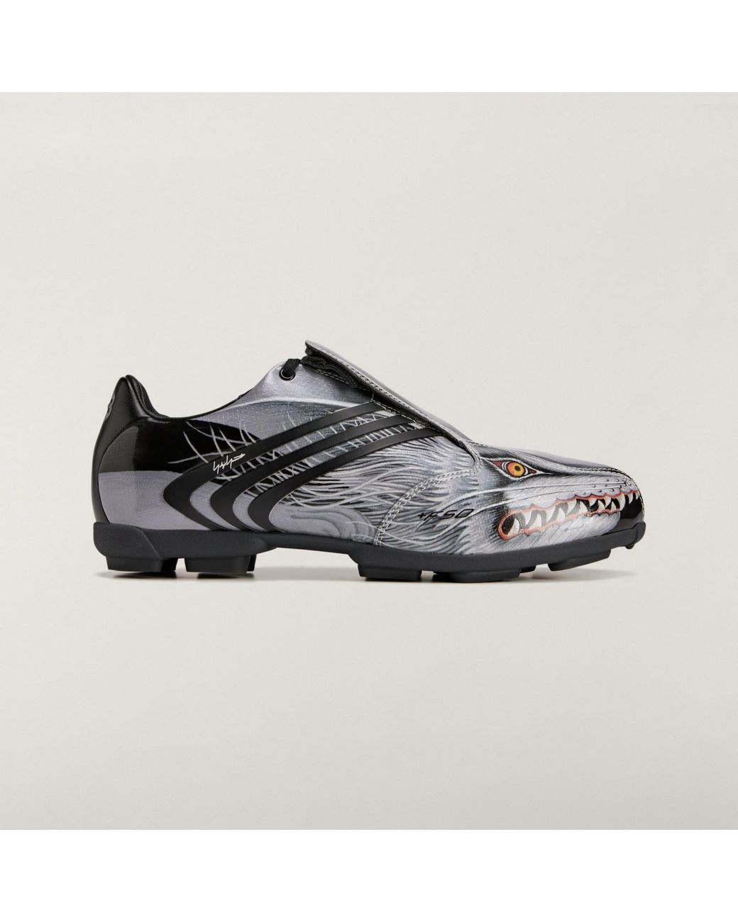 Y-3 Black Graphic Soccer Cleats for men