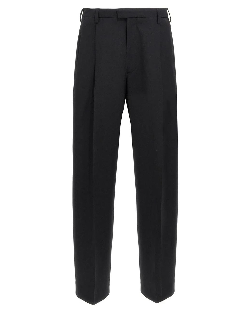Marni Black Straight Leg Wool Blend Trousers for men