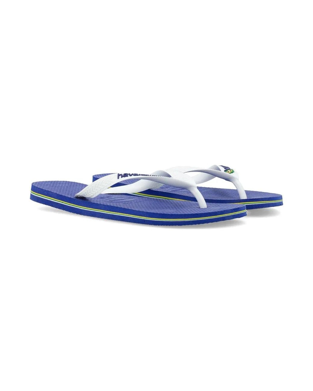 Havaianas Blue Brasil Logo Flip-Flops
