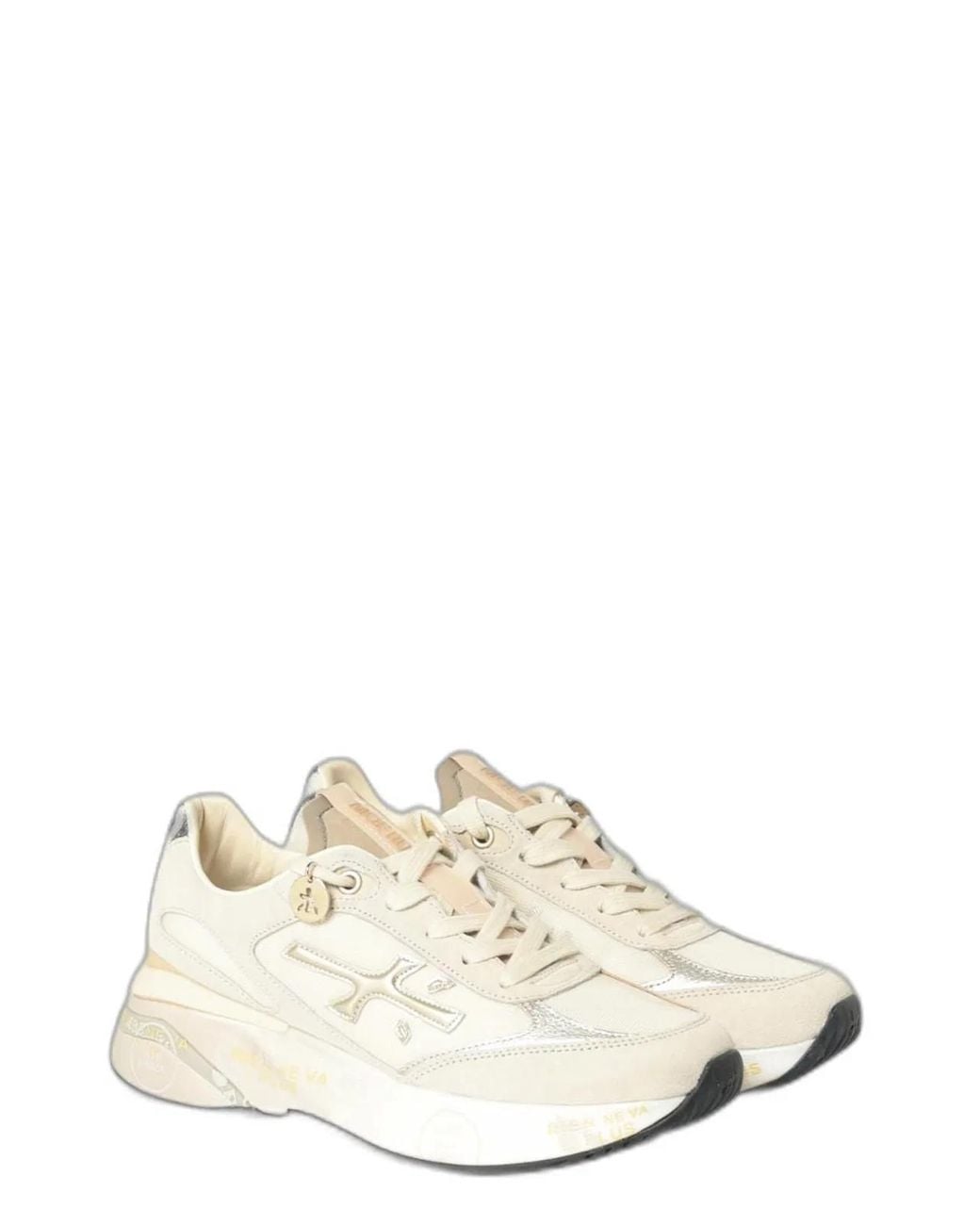 Premiata White Calf Leather Sneaker