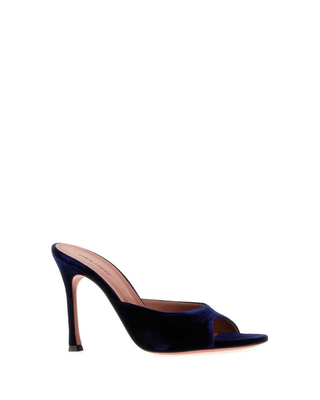 AMINA MUADDI Black Dark Velvet Alexa Mules