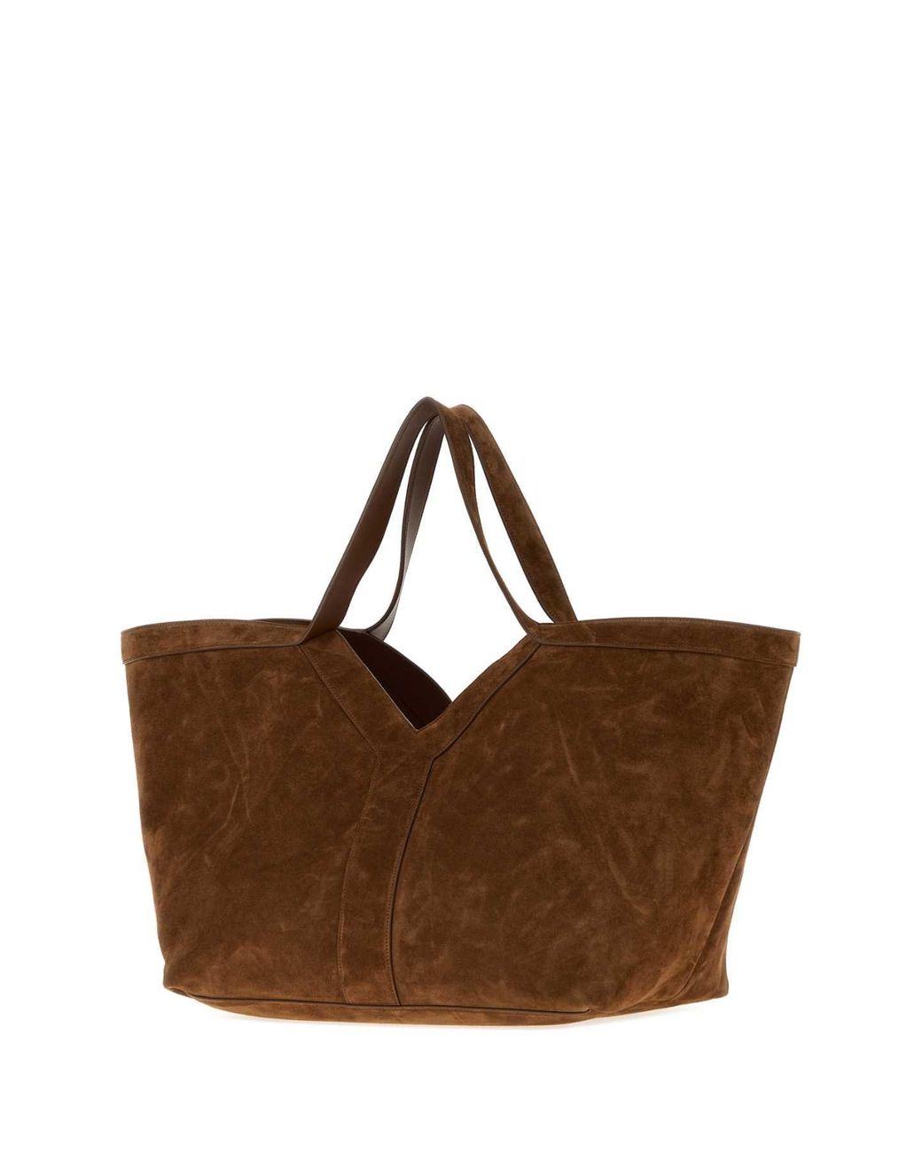 Saint Laurent Brown Bo And Tote Large Leather Handbag