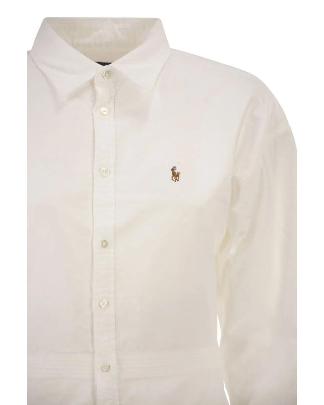 Polo Ralph Lauren White Cotton Shirt Dress