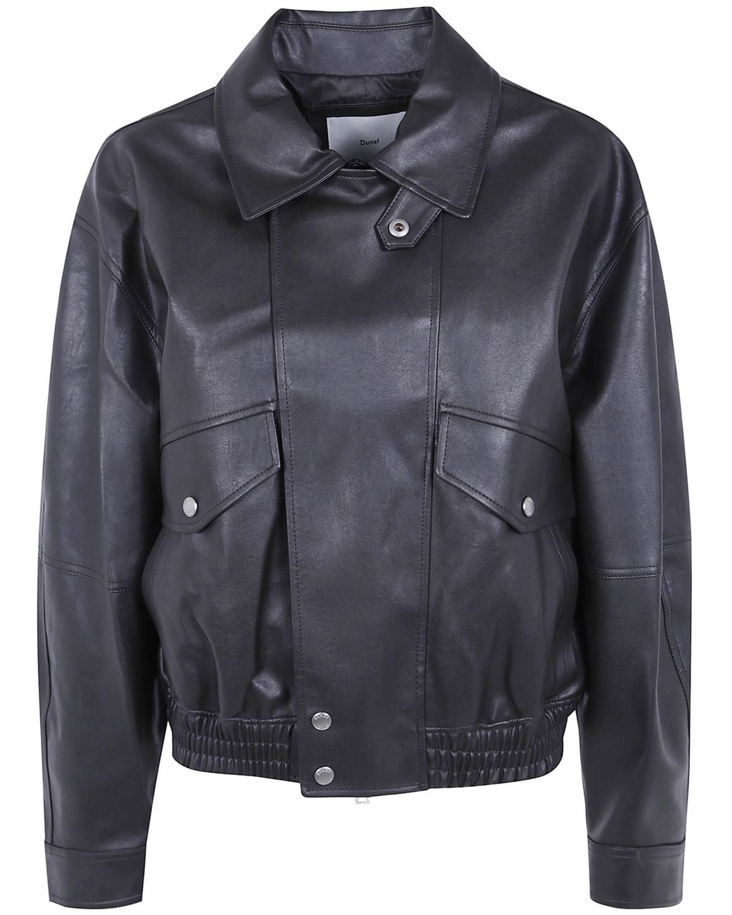 DUNST Gray Cropped Alter-Leather Blouson