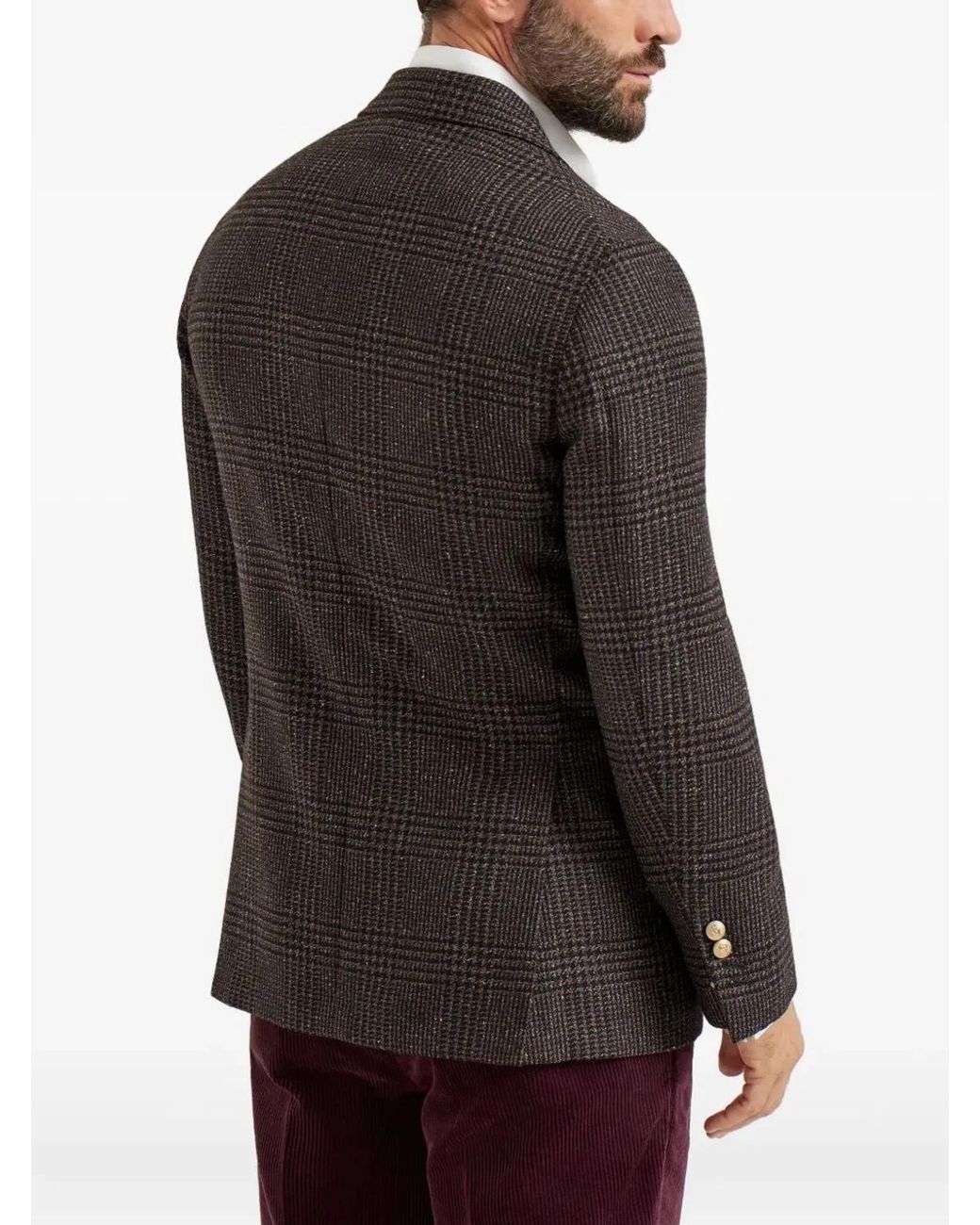 Brunello Cucinelli Black Double Breasted Jacket for men