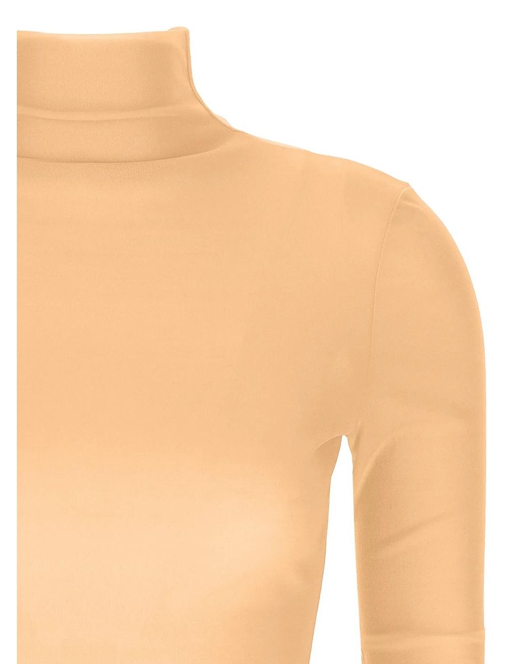Jil Sander White Silk Turtleneck Top