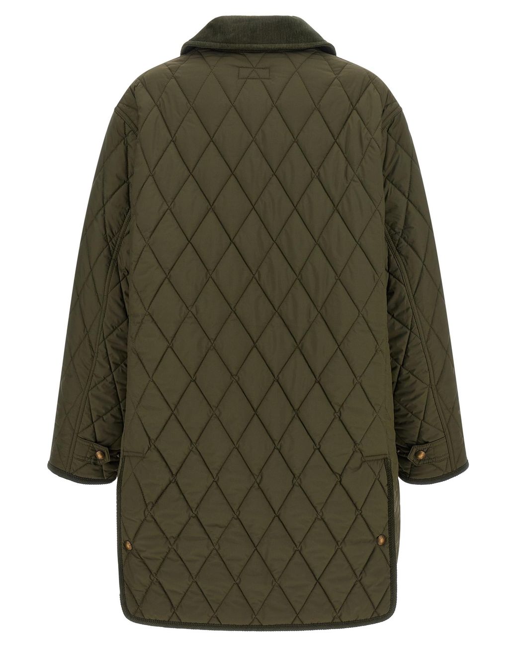 Polo Ralph Lauren Green Quilted Padded Jacket With Embroidery