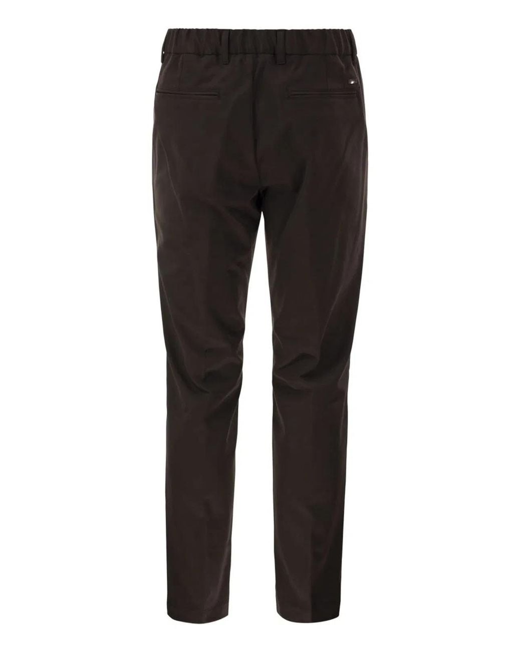 Herno Black Technical Fabric Drawstring Trousers for men