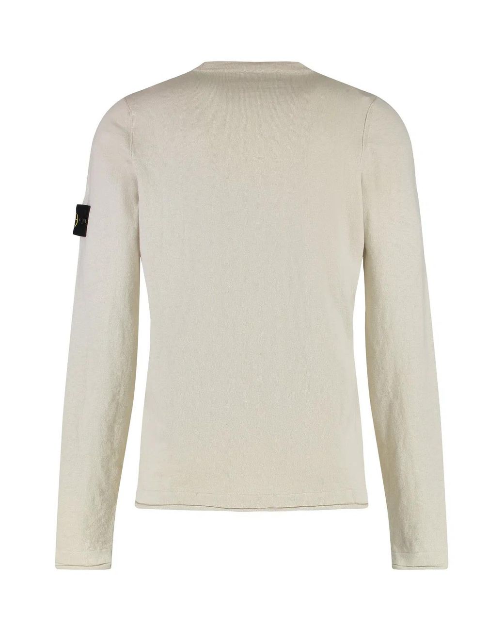 Stone Island White Cotton Blend Crew-Neck Sweater Sweatshirts for men