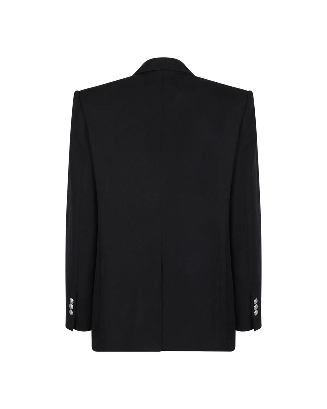 Balmain Black Wool Fitted Collection Blazer for men