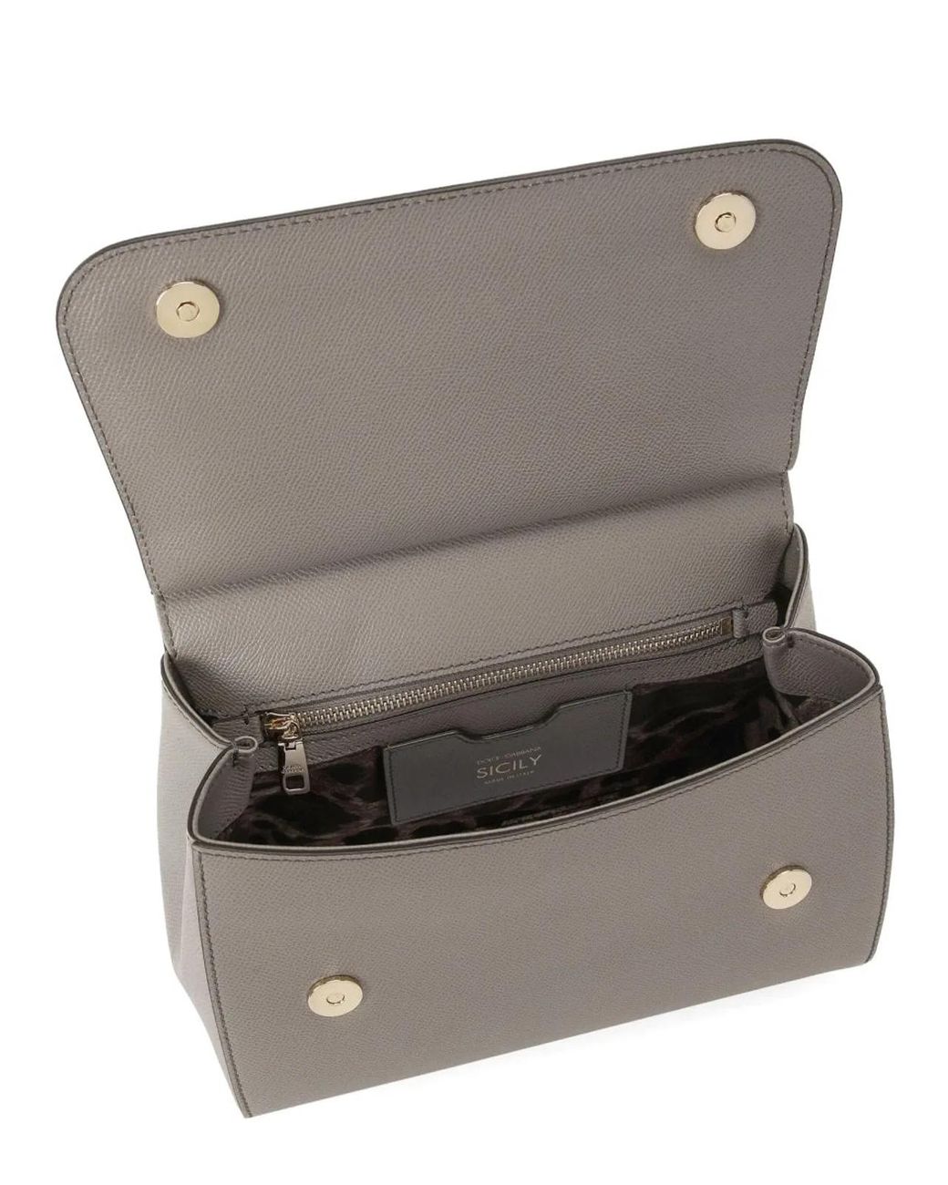 Dolce & Gabbana Gray Handbag Sicily Large Shoulder Bags