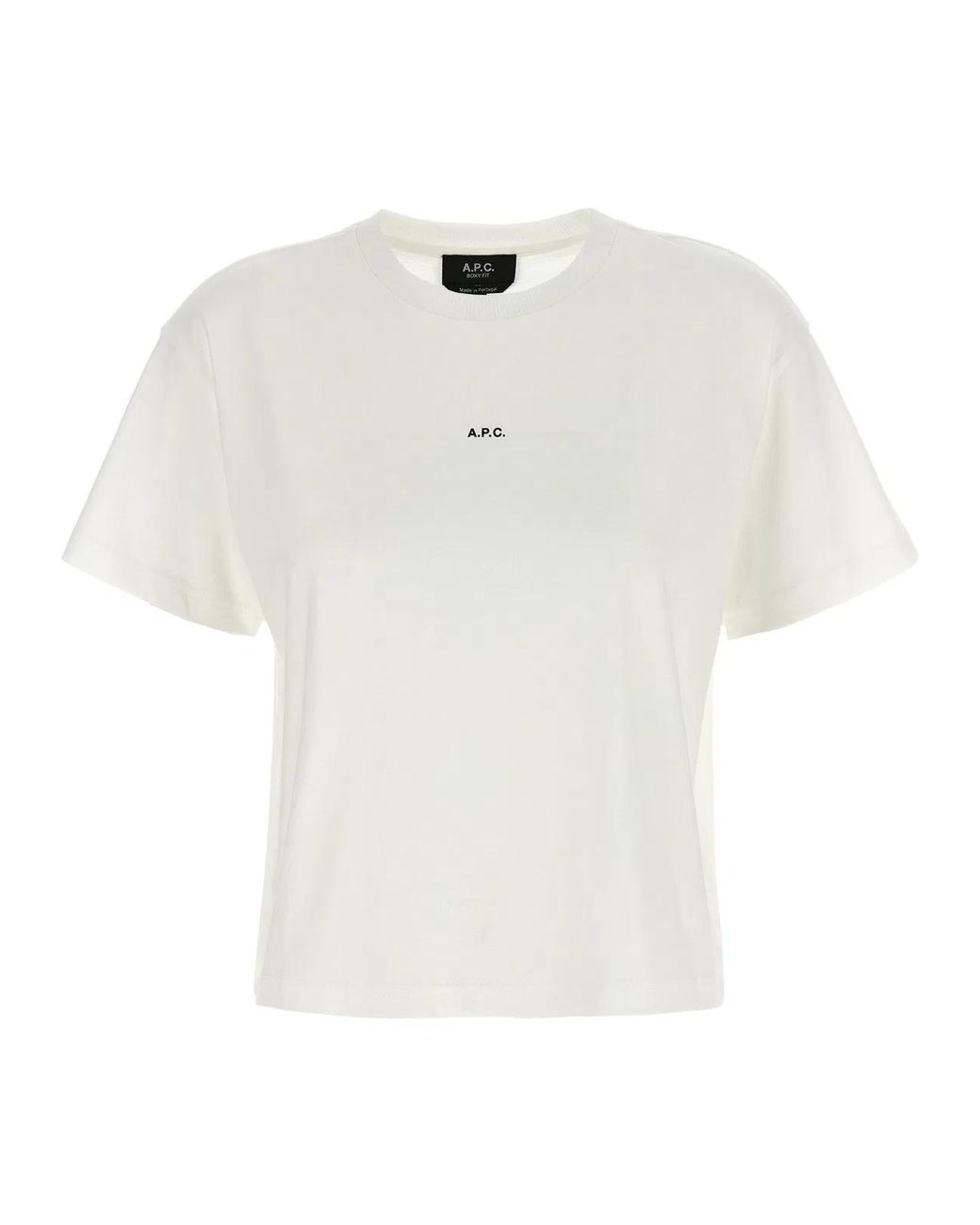 A.P.C. White 'Boxy Micro Logo' T-Shirt