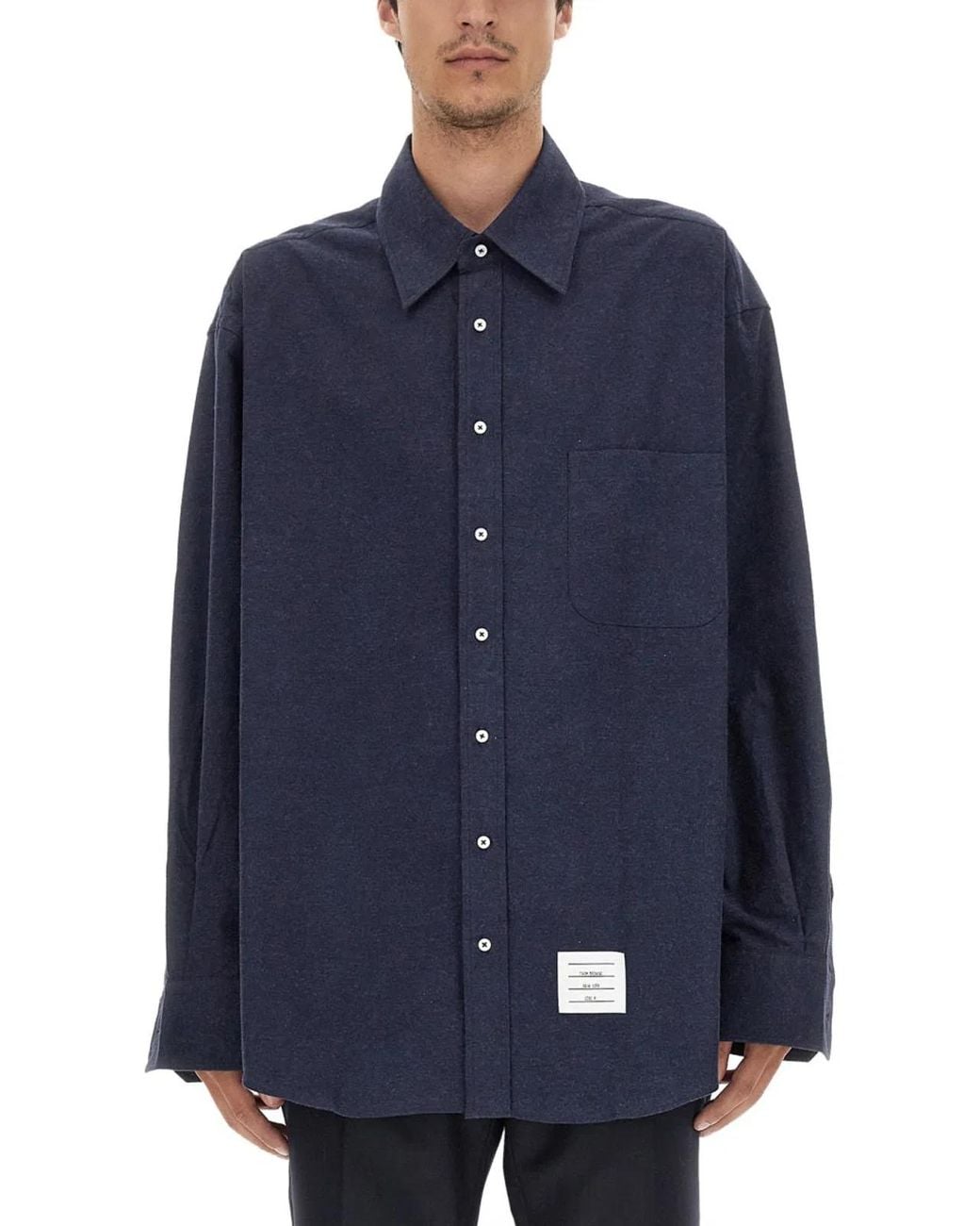 Thom Browne Blue 4Bar Shirt for men