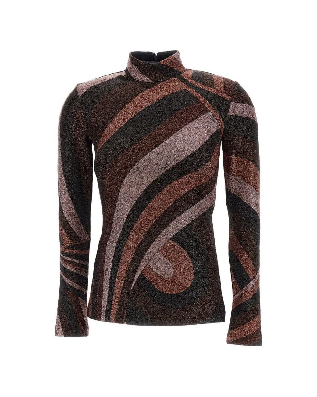 Emilio Pucci Brown Printed Top
