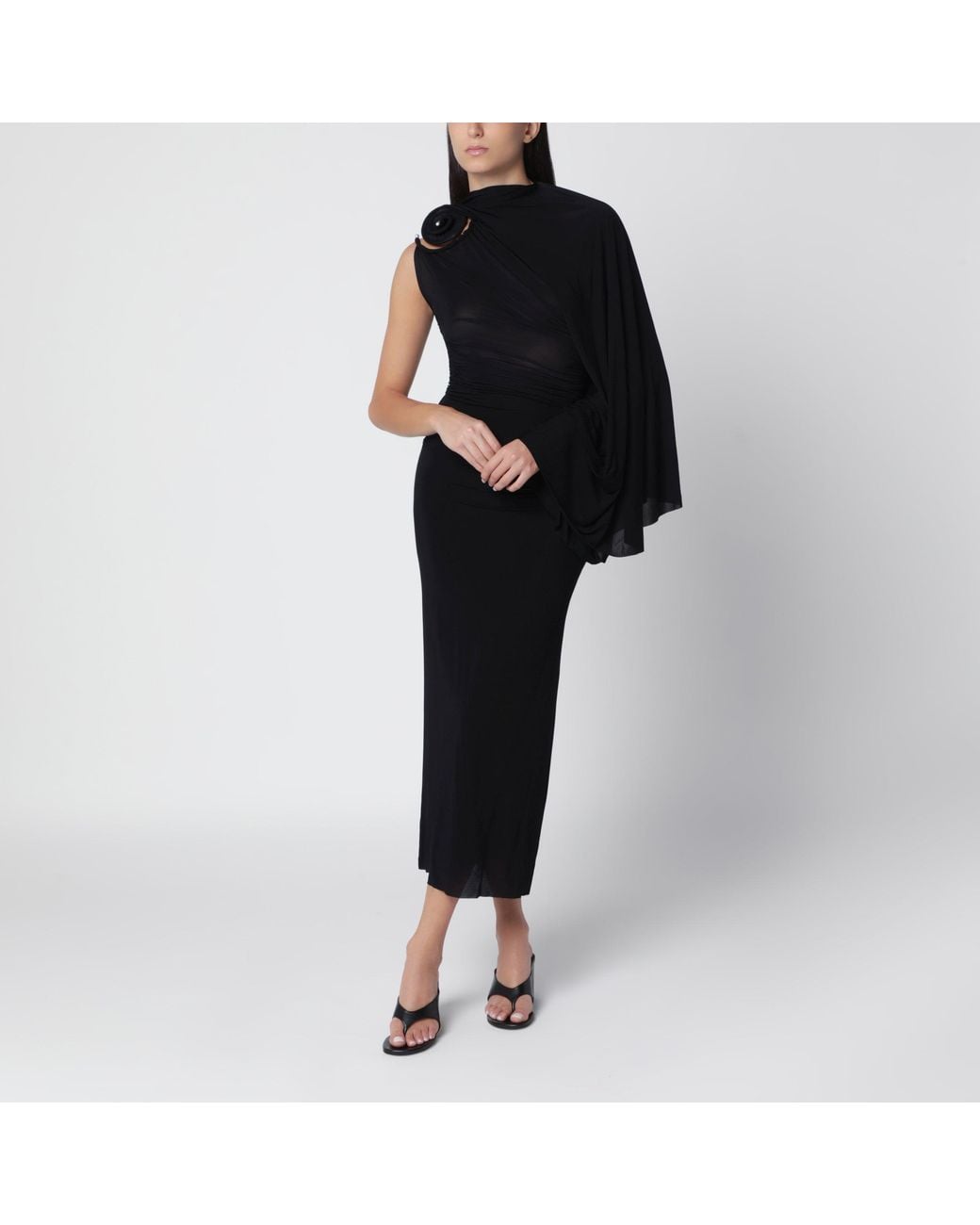 Christopher Esber Black Aurelia Viscose Evening Dress