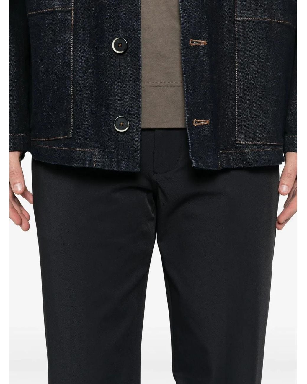 Emporio Armani Black Polyamide Trousers