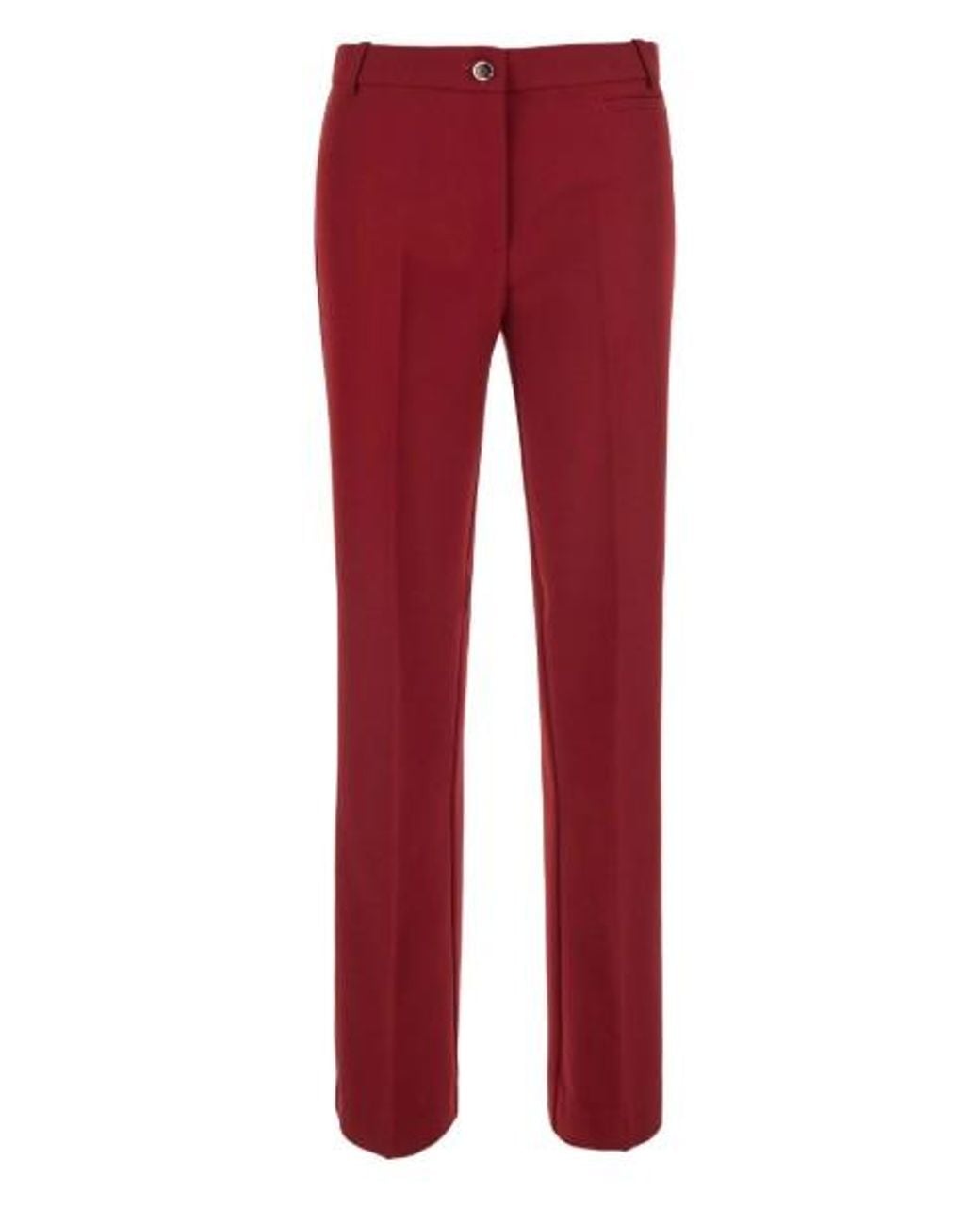 Pinko Red Dark Polyester Trousers