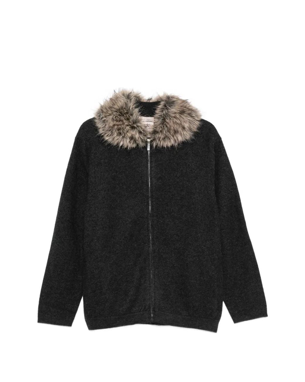 Semicouture Black Arabella Wool Cardigan