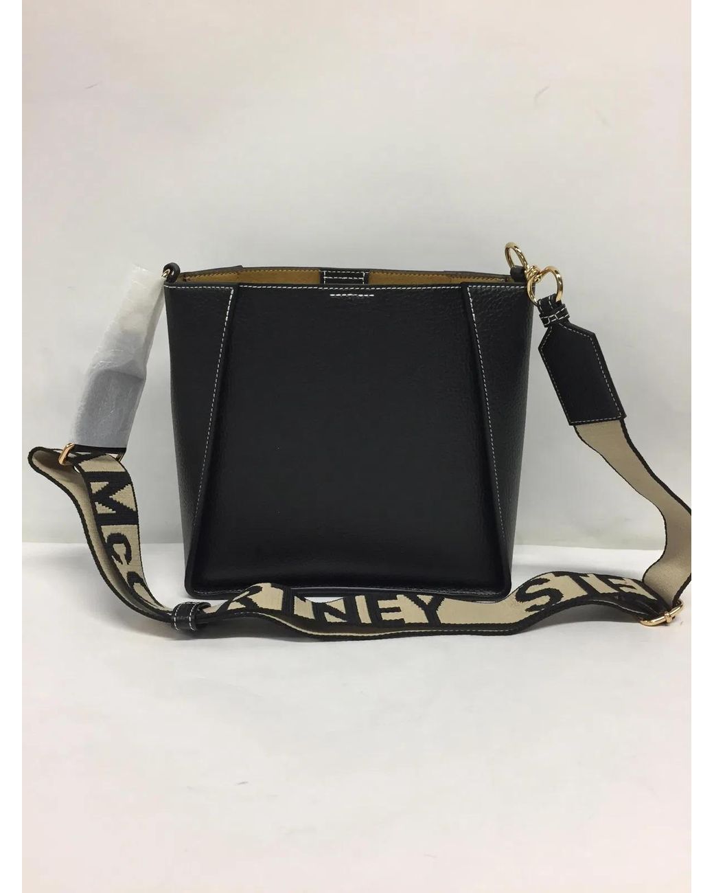 Stella McCartney Black Stella Logo Crossbody Bag