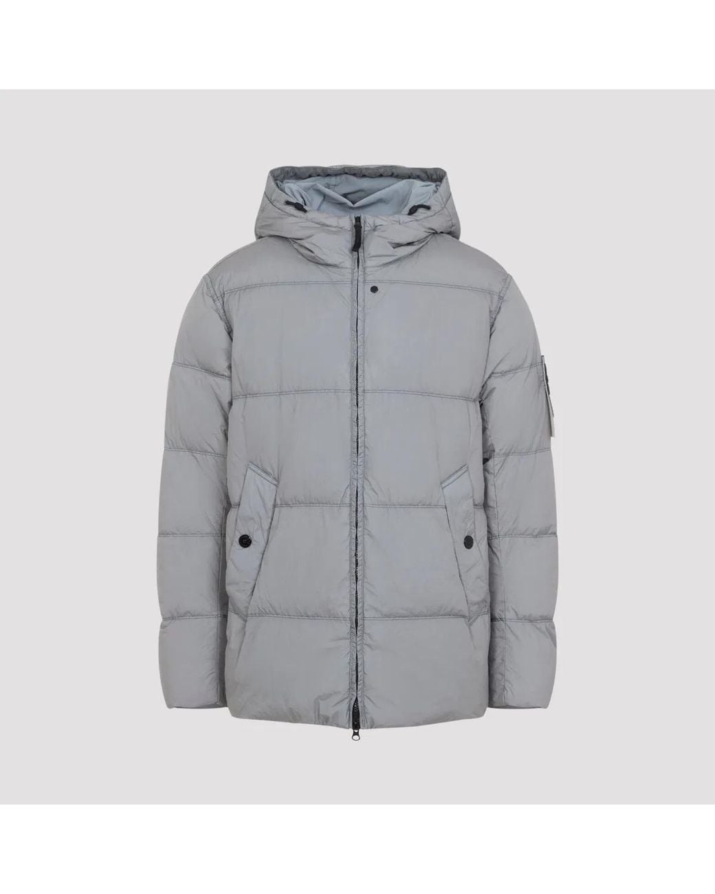 Stone Island Gray Padded Jacket for men