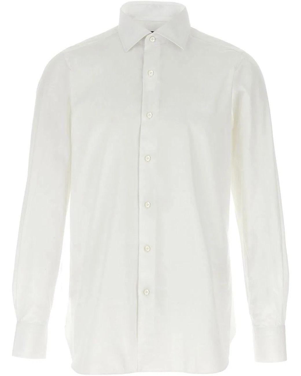 Finamore 1925 White Cotton Shirt