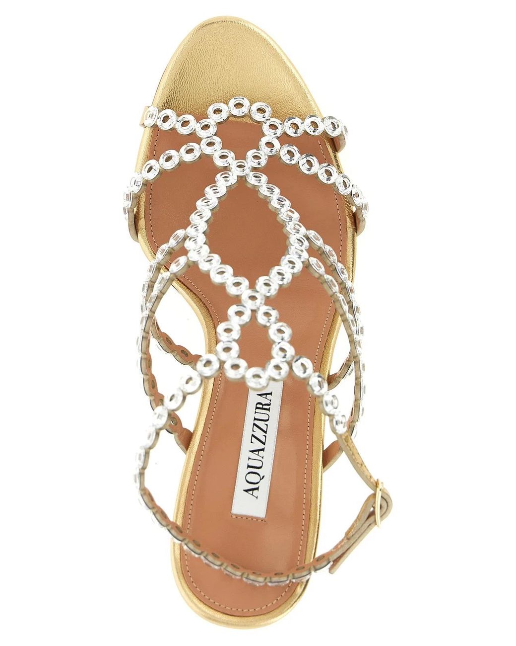 Aquazzura Metallic Ankle Strap Heels