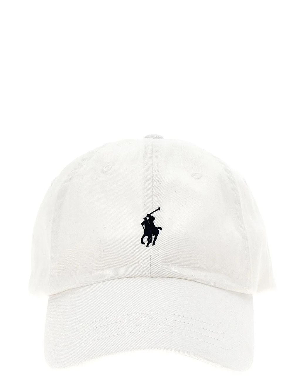 Polo Ralph Lauren White Logo Embroidery Cap for men