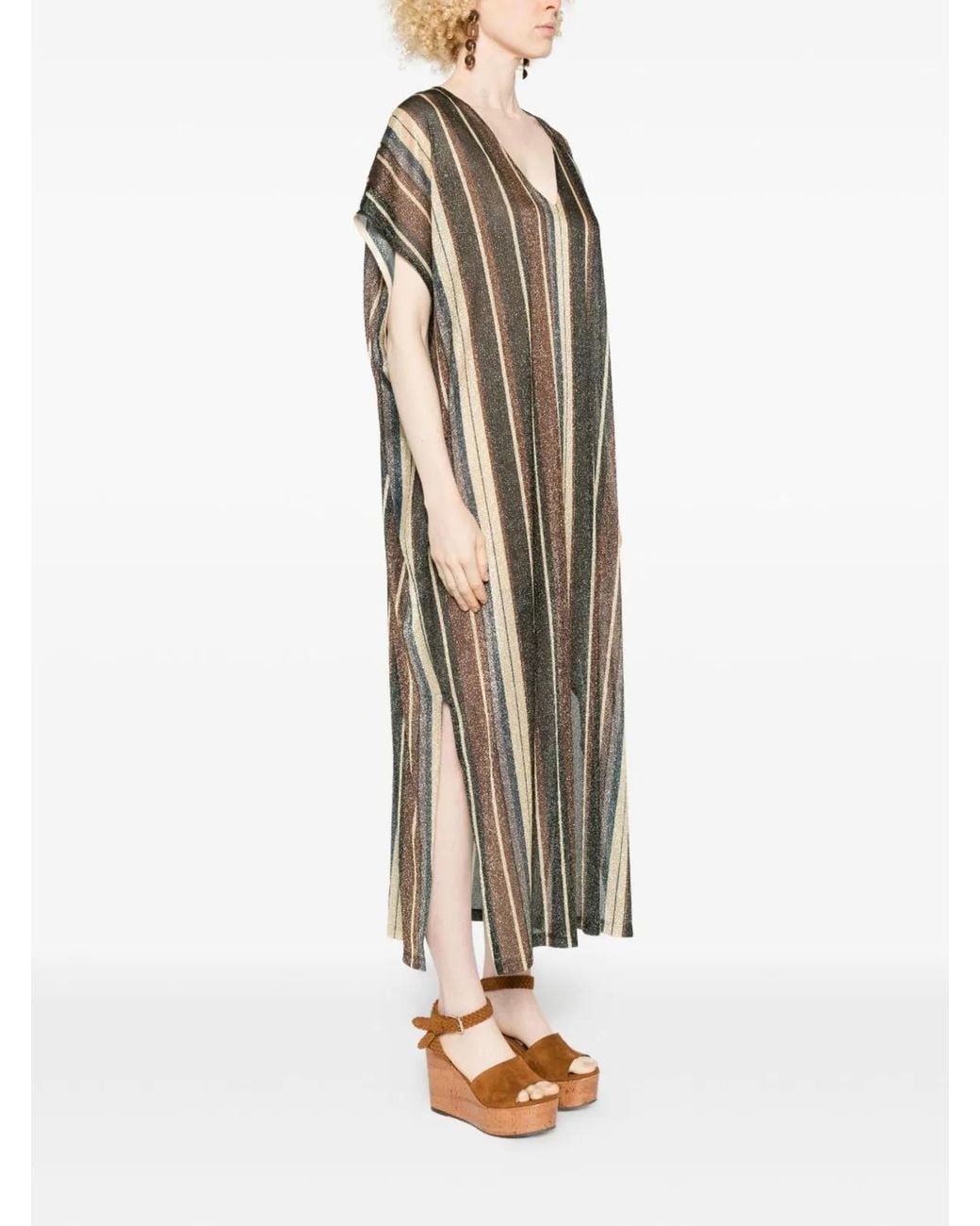 Siyu Multicolor Zoe V-Neck Maxi Dress