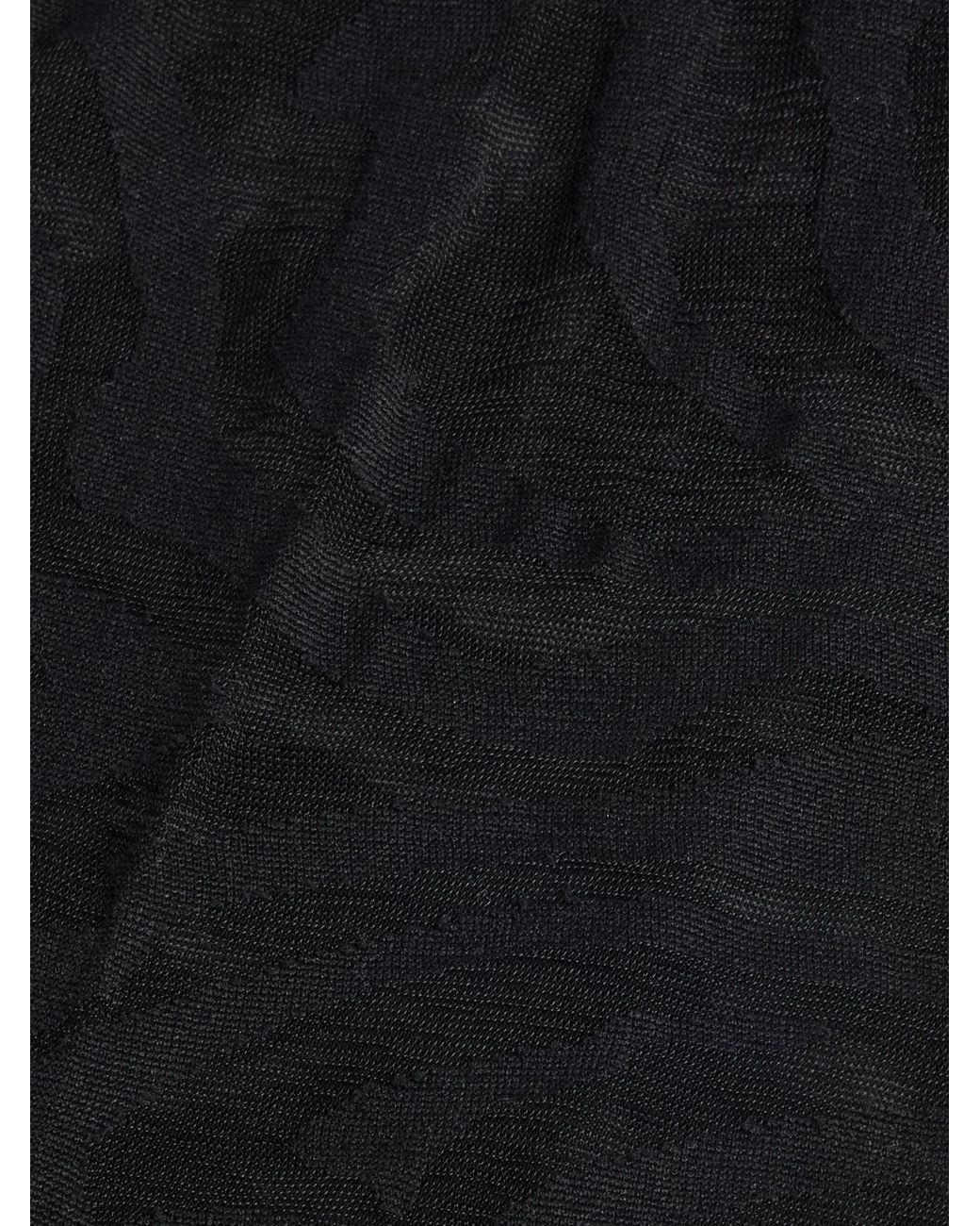 Emilio Pucci Black Jacquard Tights With A Labyrinth Print