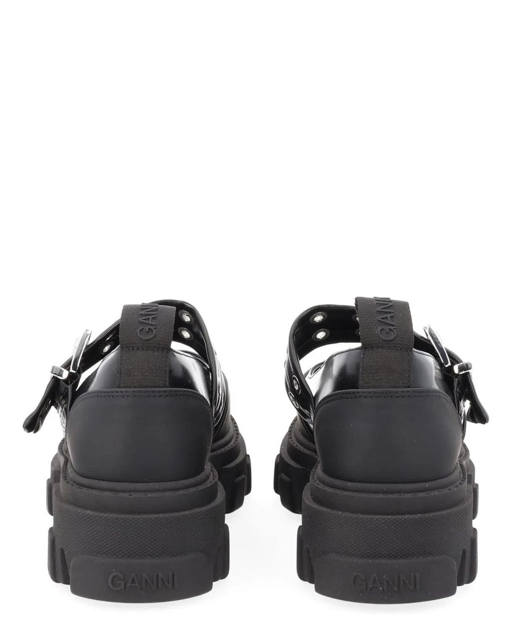 Ganni Black Cleated Ballets