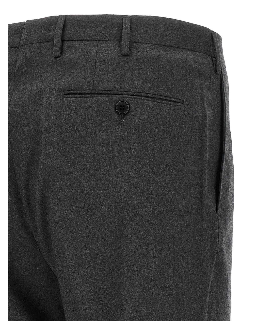 Incotex Gray Pants With Front Crease for men