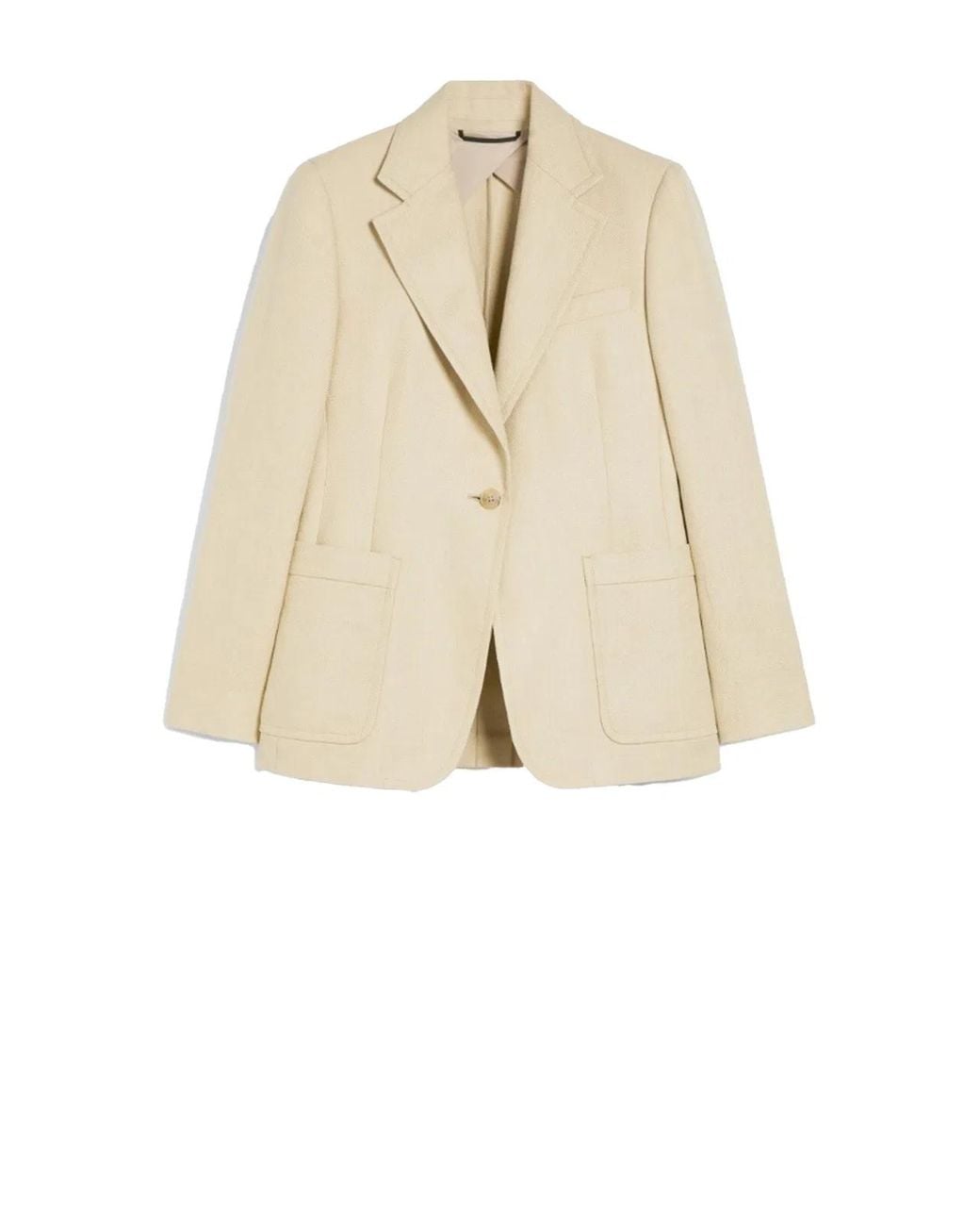 Weekend by Maxmara Natural Single Breasted Jacket Sand