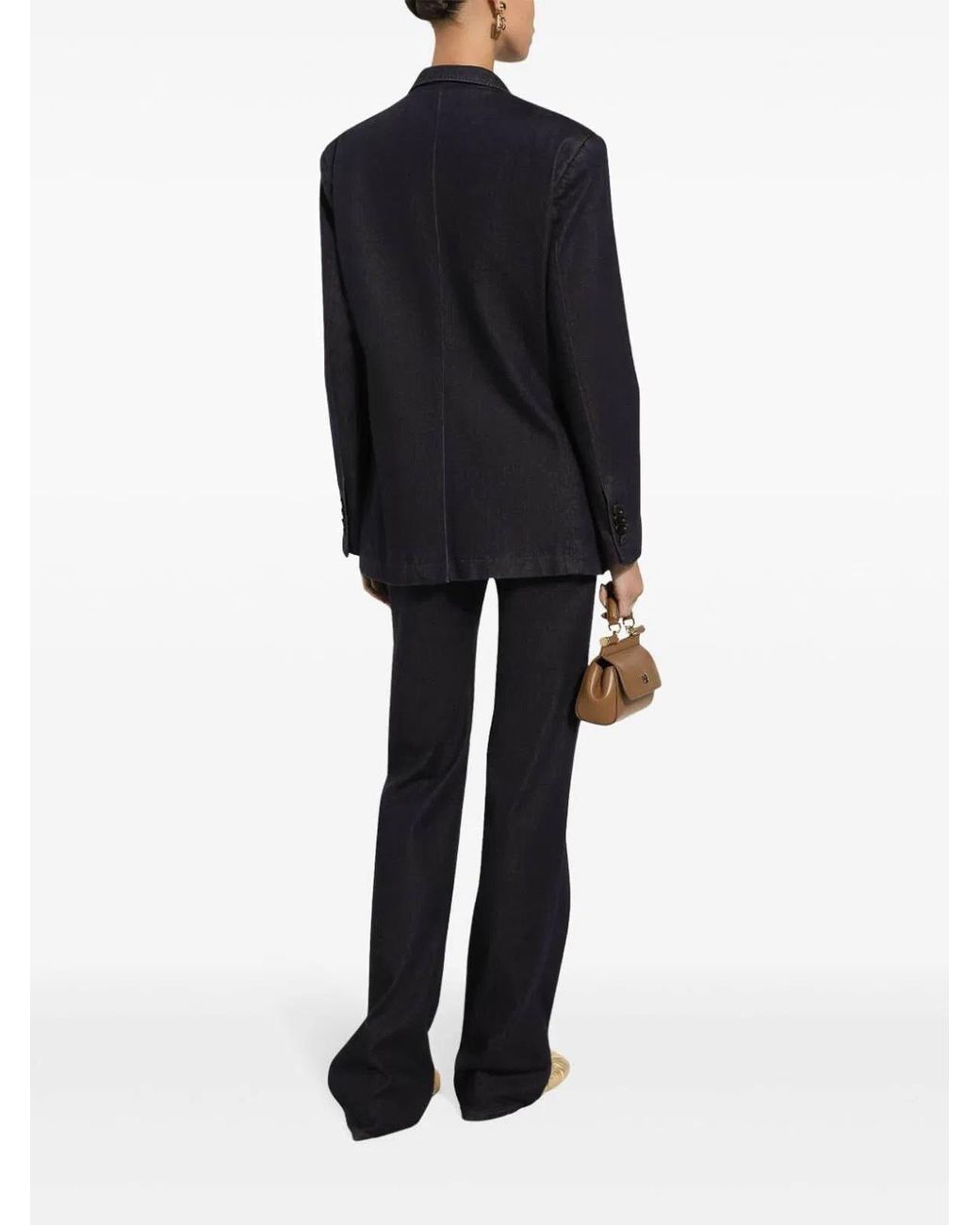Dolce & Gabbana Black Dolce & Gabbana Cotton Elastan Modal Silk Lyocell Jacket