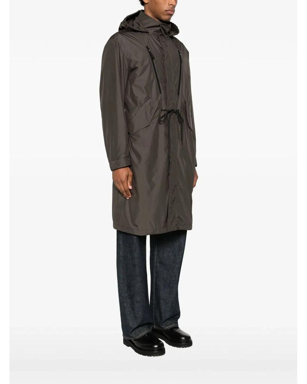 Moncler Brown Aliso Long Polyamide Parka for men