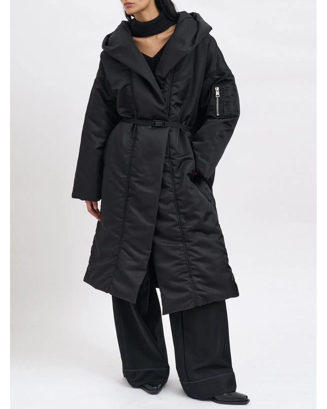 Andrea Ya'aqov Black Long Padded Jacket