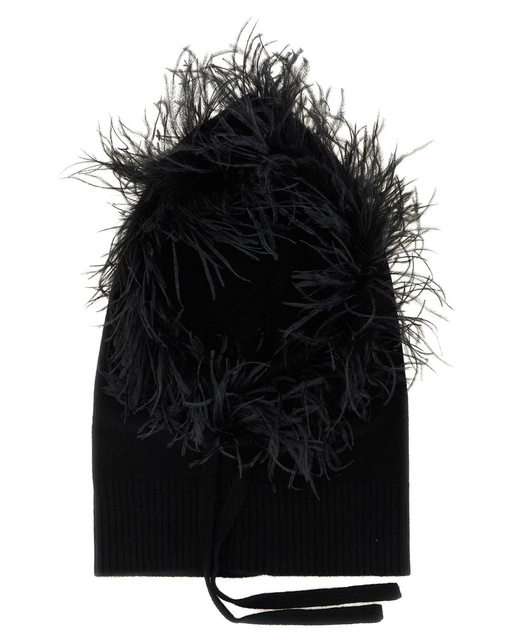 P.A.R.O.S.H. Black P.A.R.O.S.H. Balaclava With Feathers
