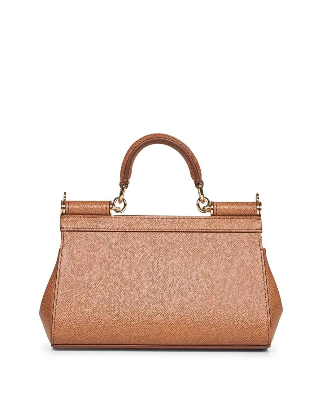 Dolce & Gabbana Brown Dolce & Gabbana Caramello Sicily Top Handle Bag