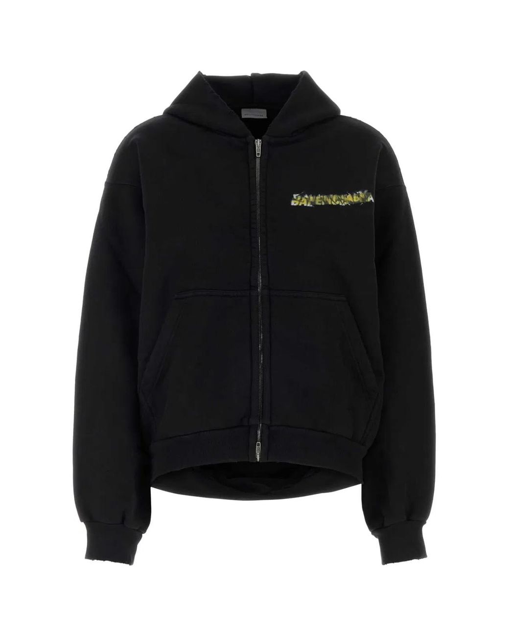 Balenciaga Black Logo Hood Sweatshirt