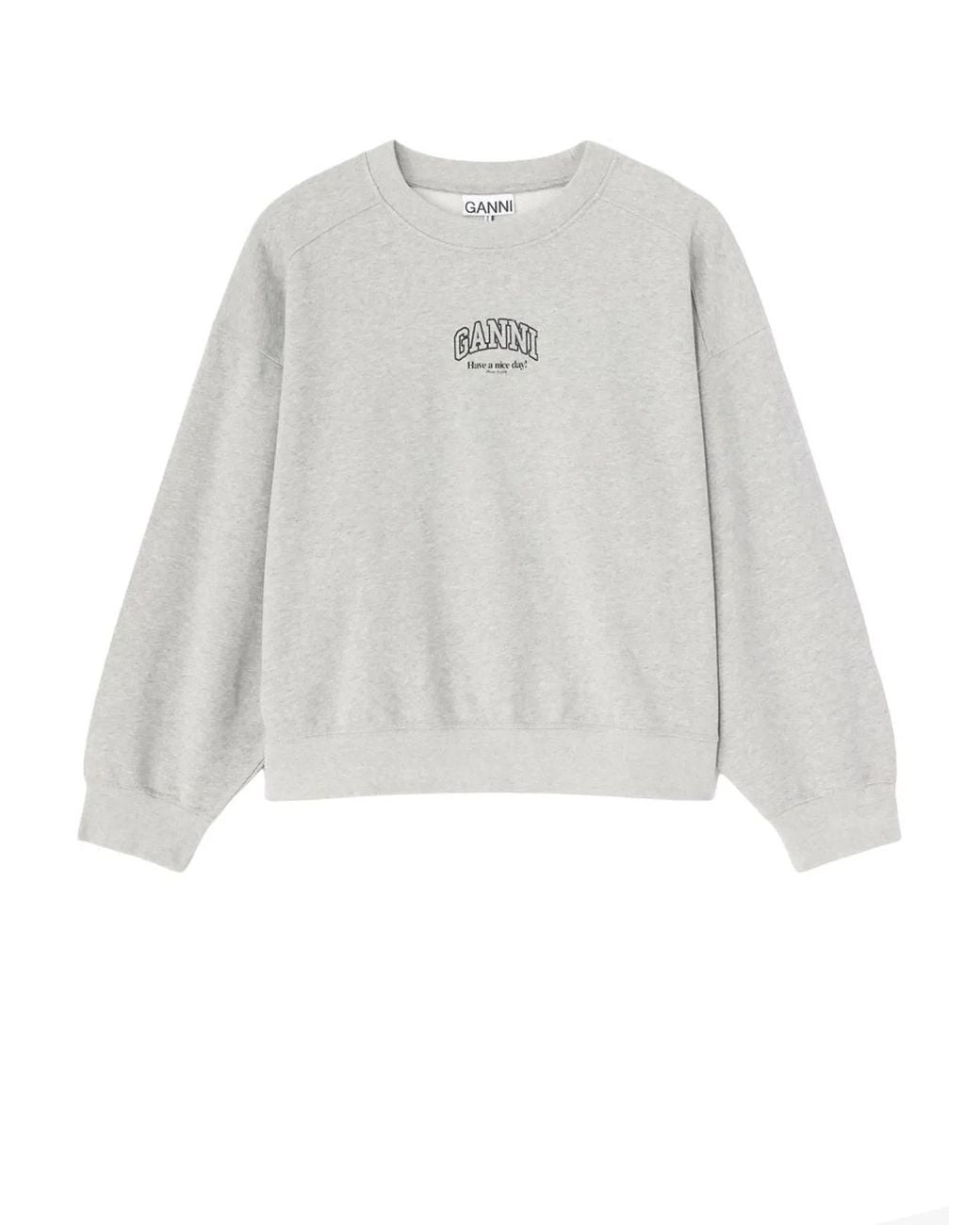 Ganni White Felpa Con Logo