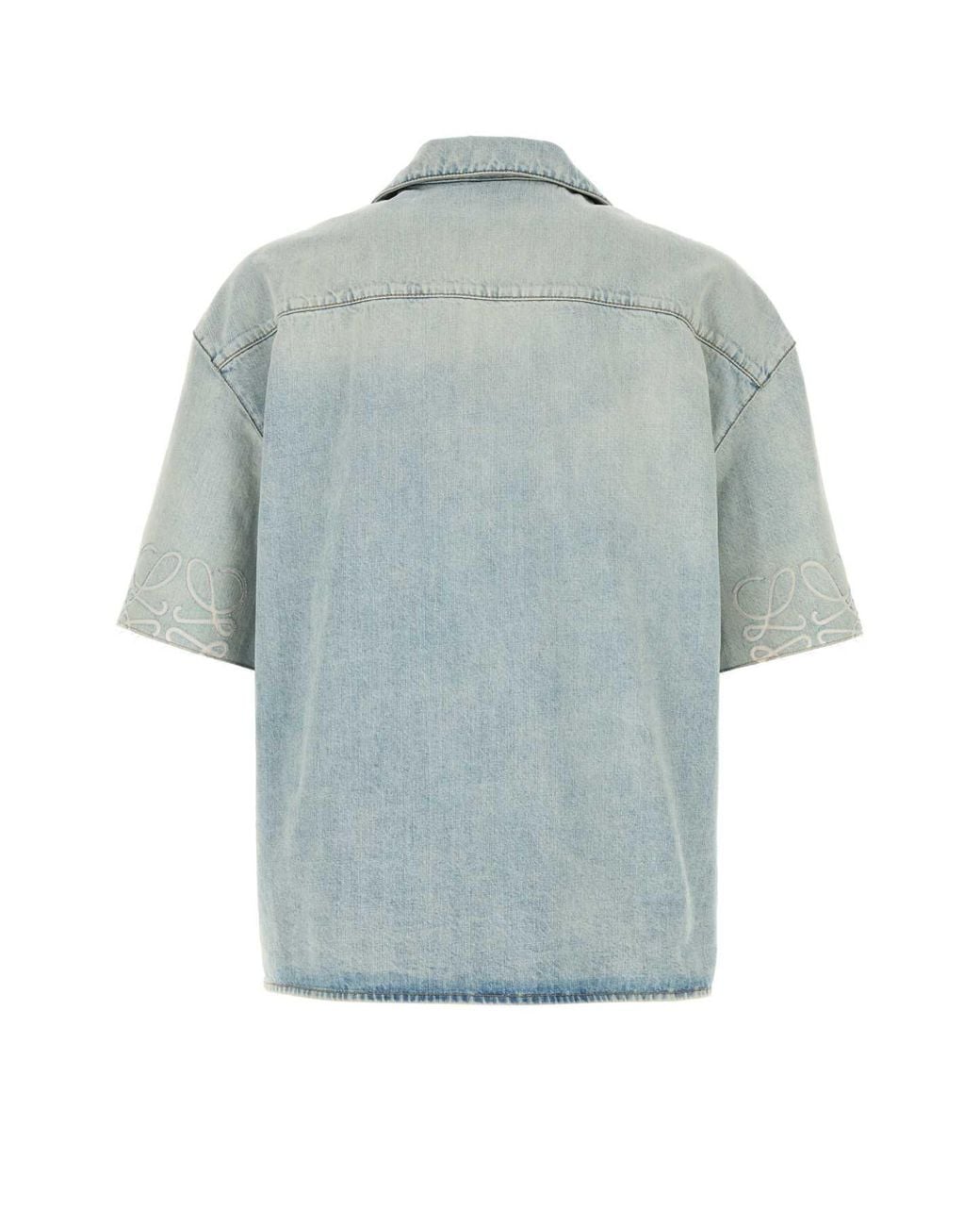 Loewe Blue Anagram Short Sleeve Shirt for men