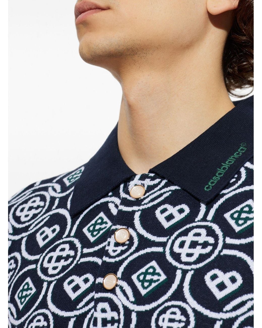 Casablanca Blue Polo Shirt for men