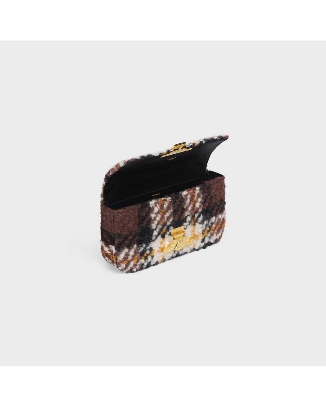 Céline Black Triomphe Shoulder Bag - Yellow/brw