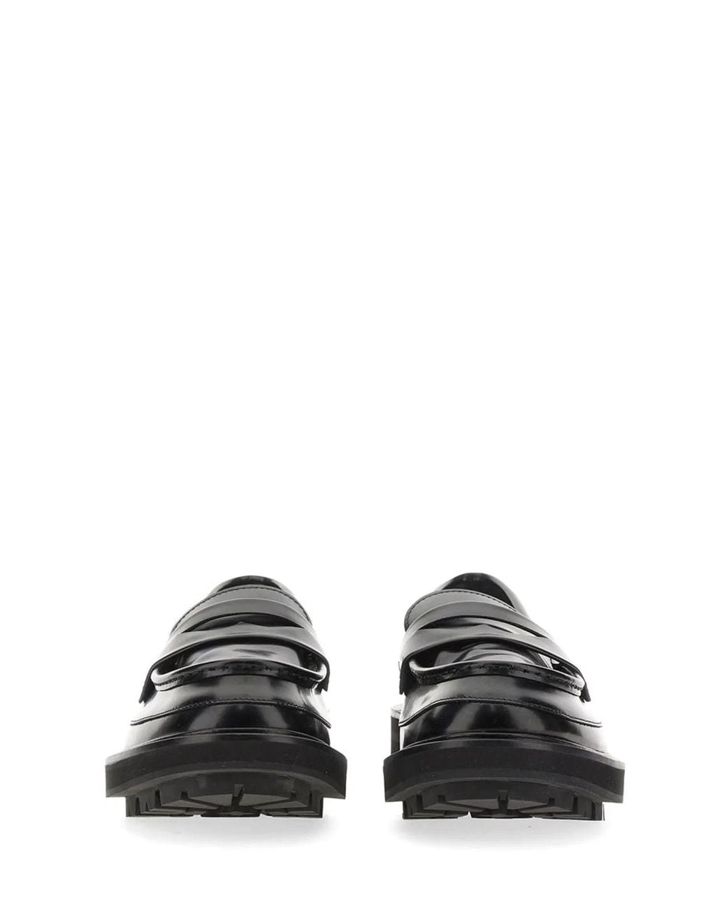 McQueen Black Leather Loafer for men