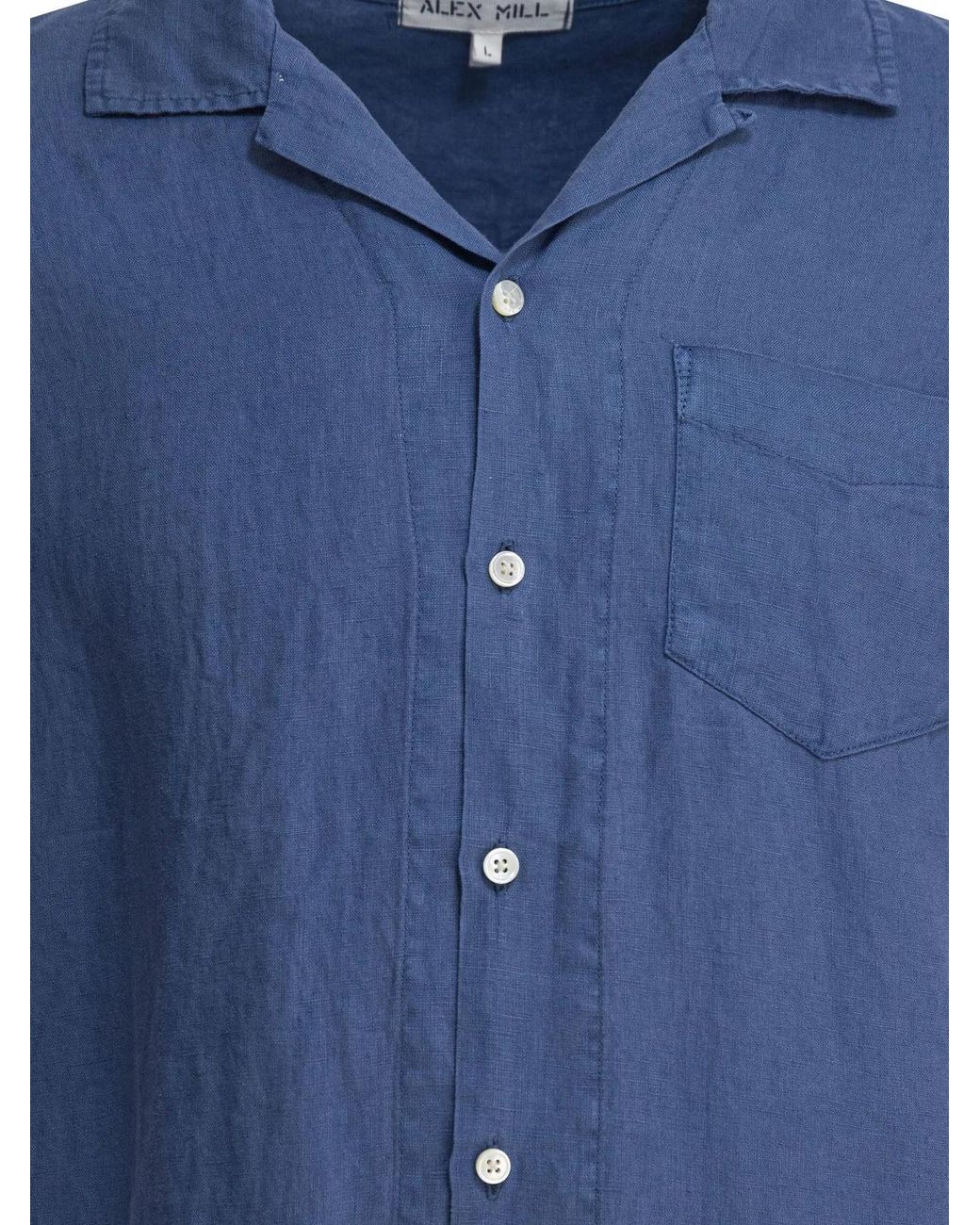 Alex Mill Blue Camp Shirt for men