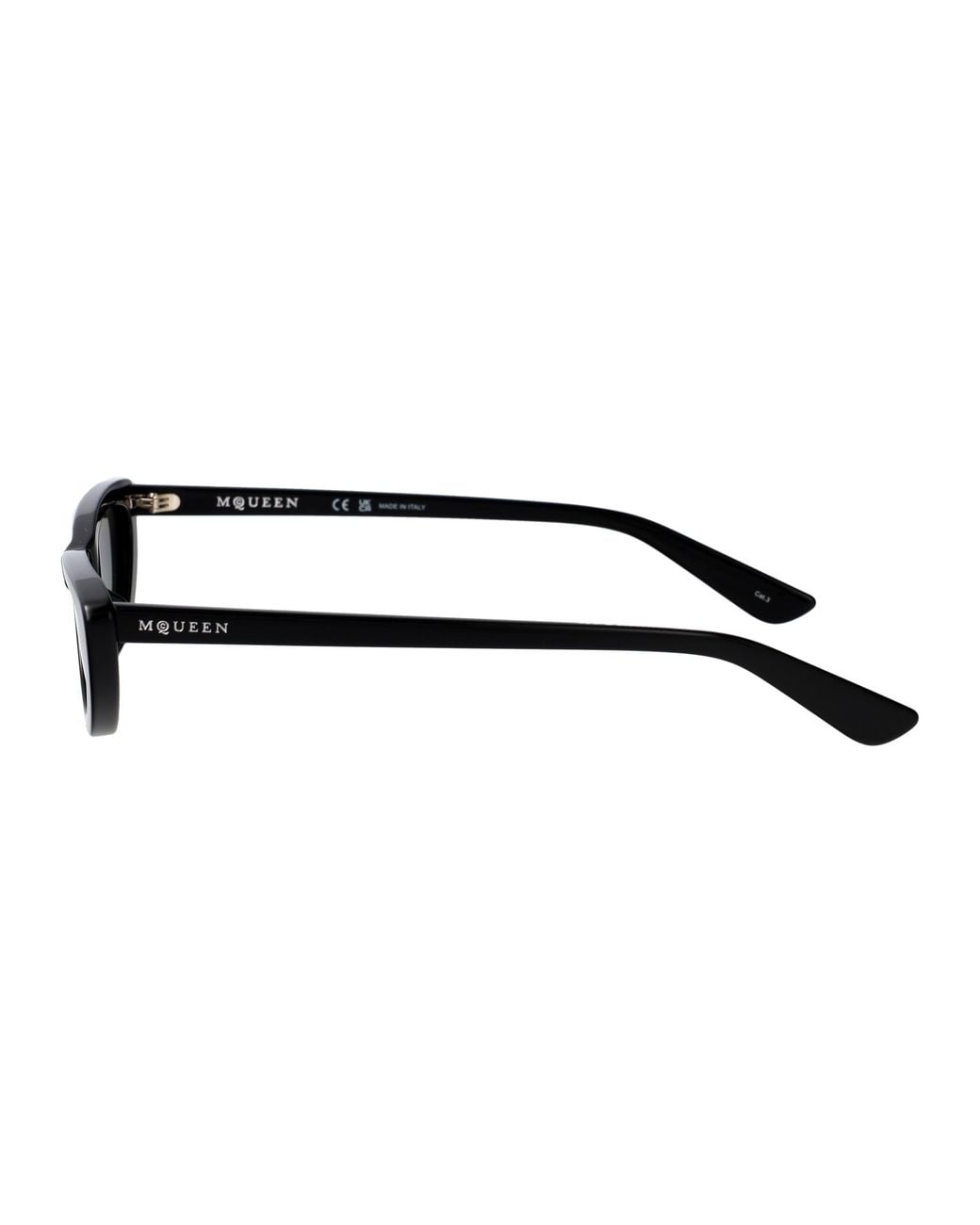 McQueen Black Recycled Acetate Sunglasses