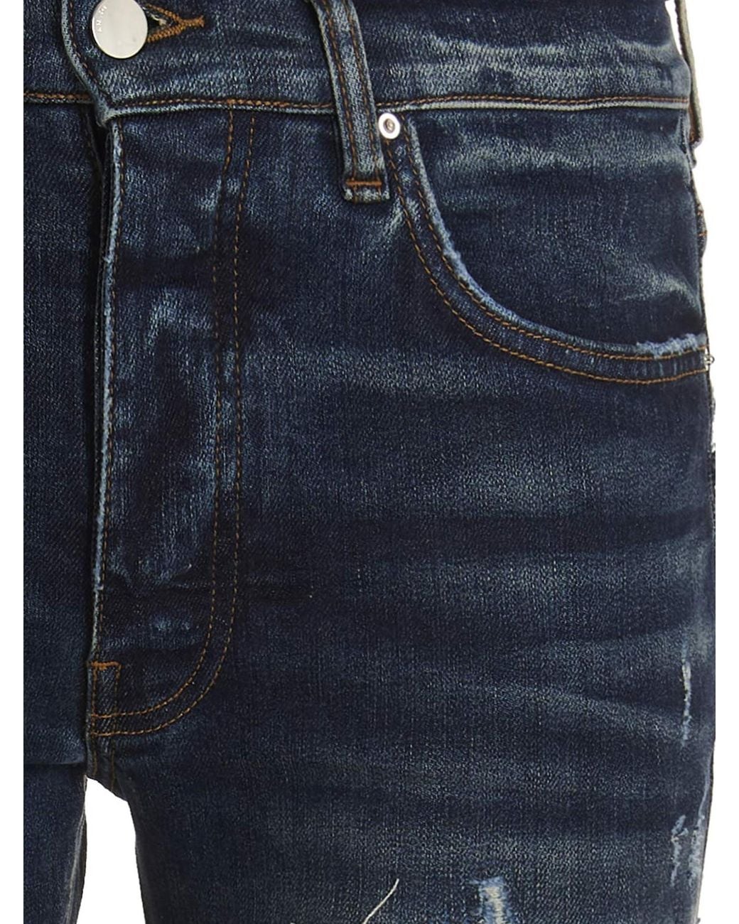 Amiri Blue Skinny Mid Rise Jeans for men