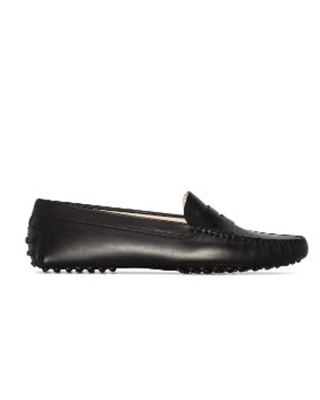 Tod's Black Iconic Rodos Gommini Loafers By