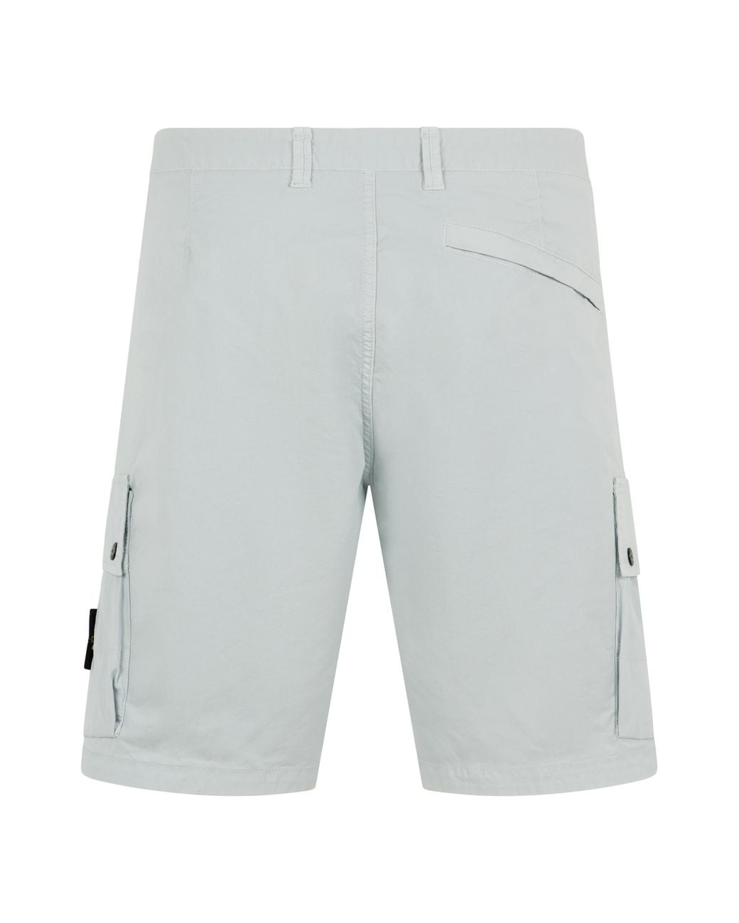 Stone Island Gray Cotton Cargo Bermuda for men
