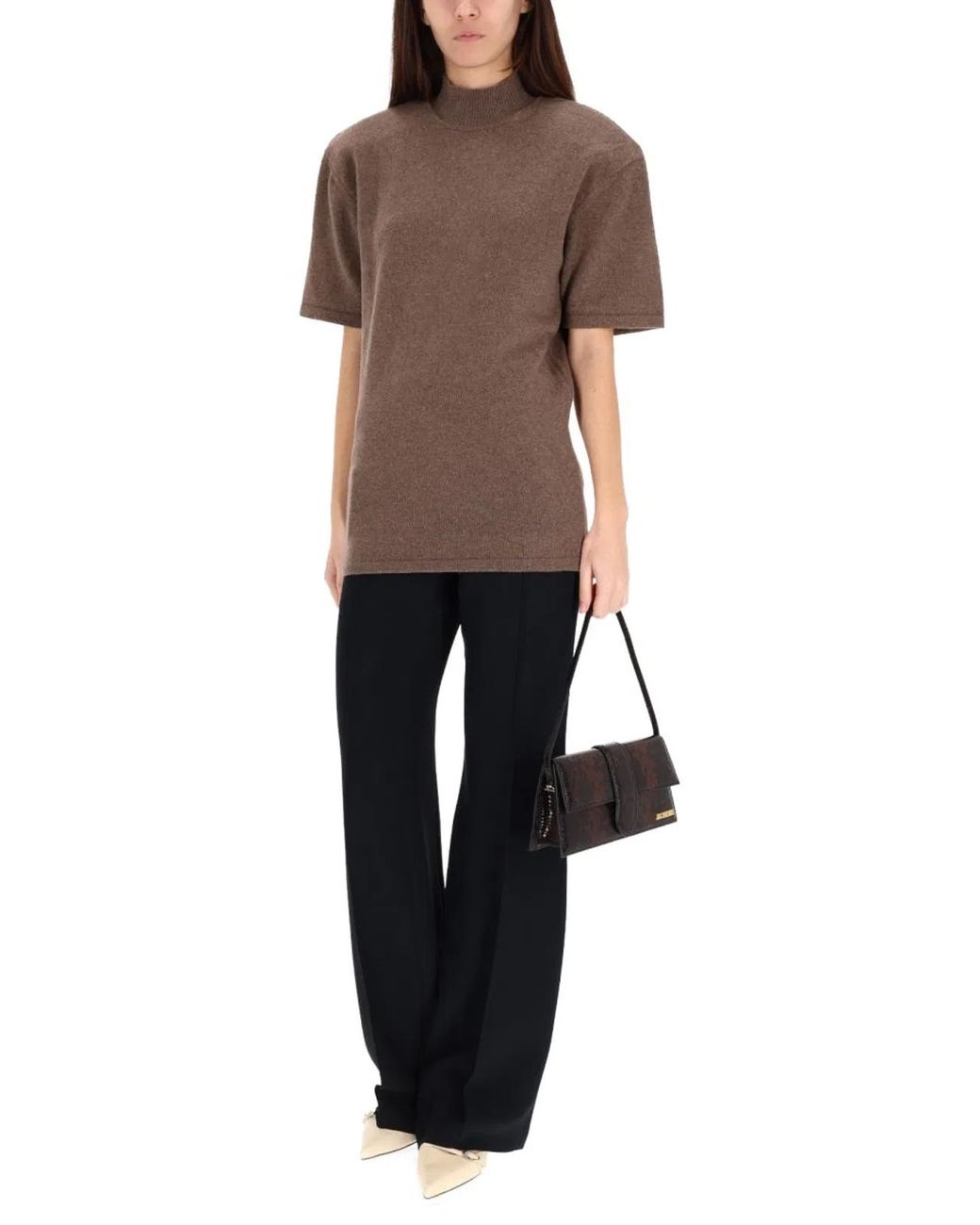 Jacquemus Brown Wool-Cashmere Sweater